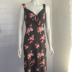 NEW WITH TAGS! L Pink Floral with Black Dress ISCA 6004B